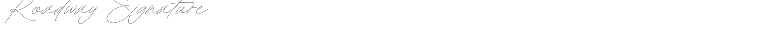 Roadway Signature font preview